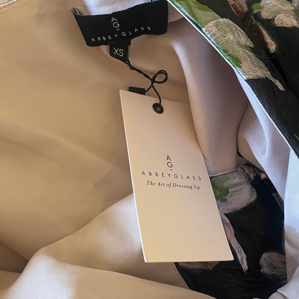 New Abbey Glass Caroline One Shoulder Gown Dress size XS - Picture 11 of 12